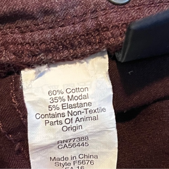 Madewell Jeans Womens 25 Burgundy 9" High Rise Skinny Pants Stretch Lightweight - Picture 7 of 10